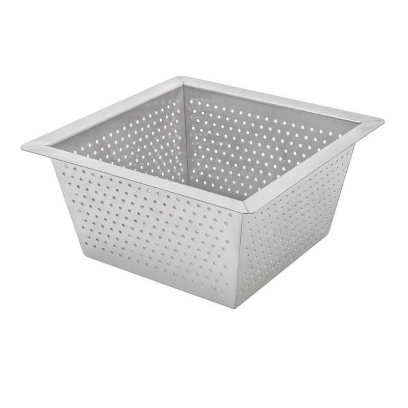 Leyso Stainless Steel Floor Sink Top Hang Basket Strainer Sink Drain Cover 10â€ x 10â€ x 4-3/4â€ for Kitchen, Restaurant, Bar, Buffet (4-3/4"H SS) - Image 1